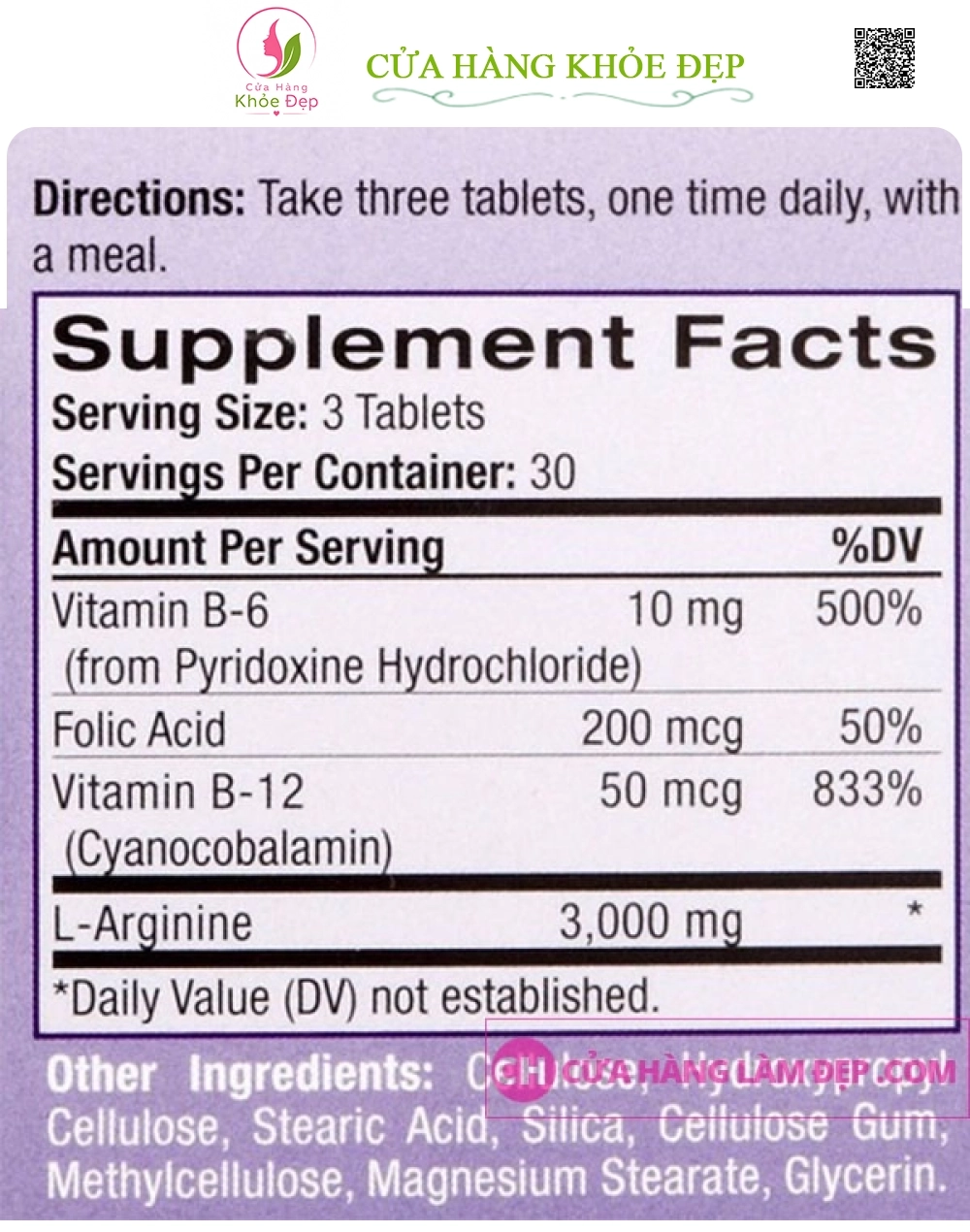Viên Uống Cải Thiện Sinh Lý Phái Mạnh Natrol L-Arginine 3000mg