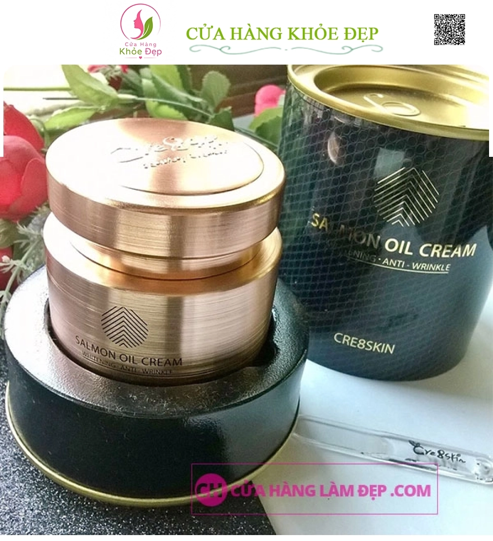 Kem Dưỡng Da Chiết Xuất Từ Cá Hồi Salmon Oil Cream Hàn Quốc Hàn Quốc 80g