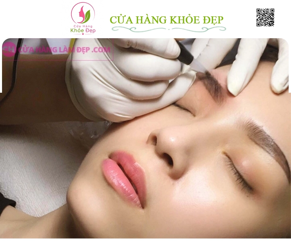 Phun Mày Vi Chạm Hạt Ombre tại Meli Spa