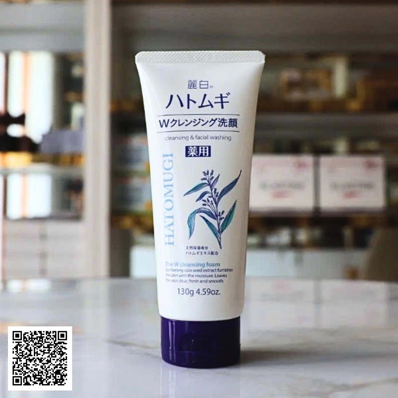 Sữa Rửa Mặt Dưỡng Ẩm Trắng Da Hatomugi Nhật Bản 130g