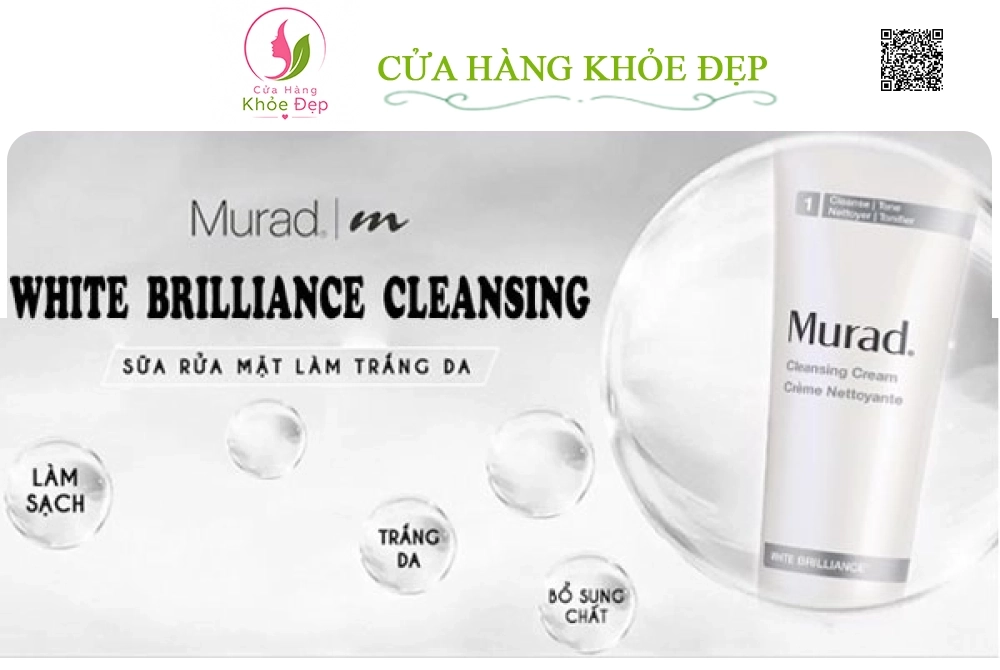 Kem Rửa Mặt Làm Trắng Sáng Da Murad Cleansing Cream White Brilliance