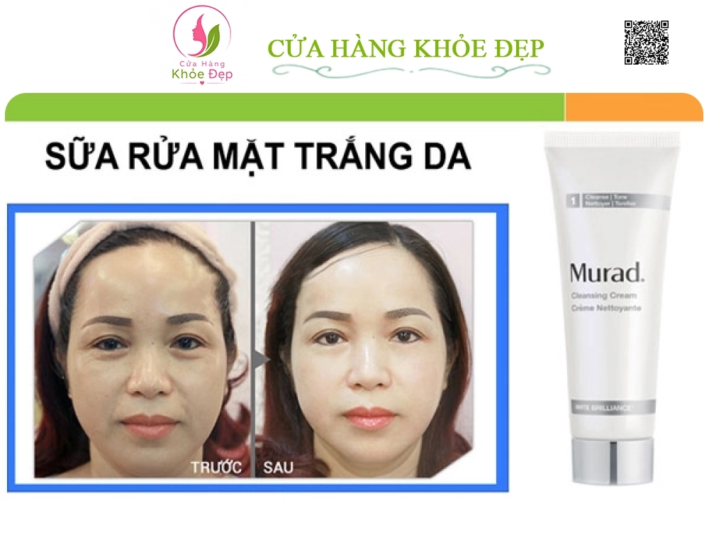 Kem Rửa Mặt Làm Trắng Sáng Da Murad Cleansing Cream White Brilliance