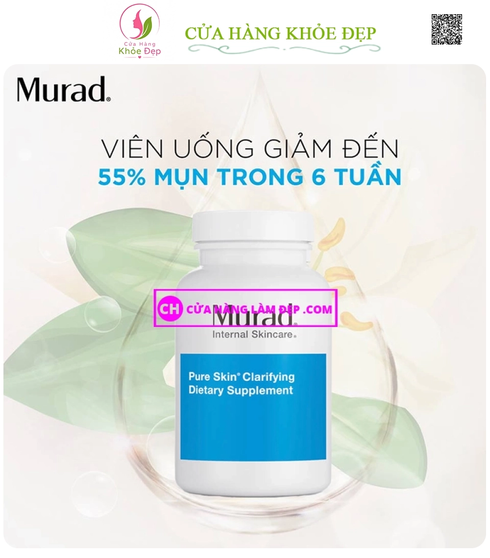 Viên uống giảm mụn Pure Skin Clarifying Dietary Supplement