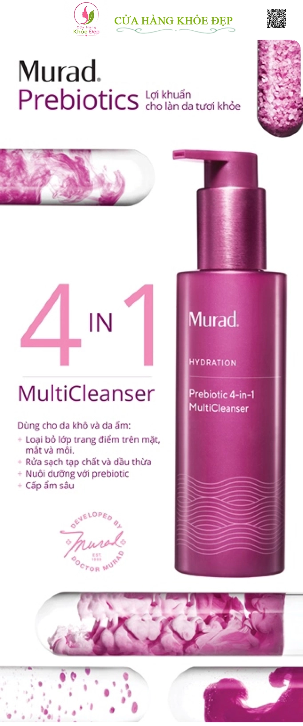 Phun sương sinh học đa chức năng Prebiotic 3-In-1 MultiMist