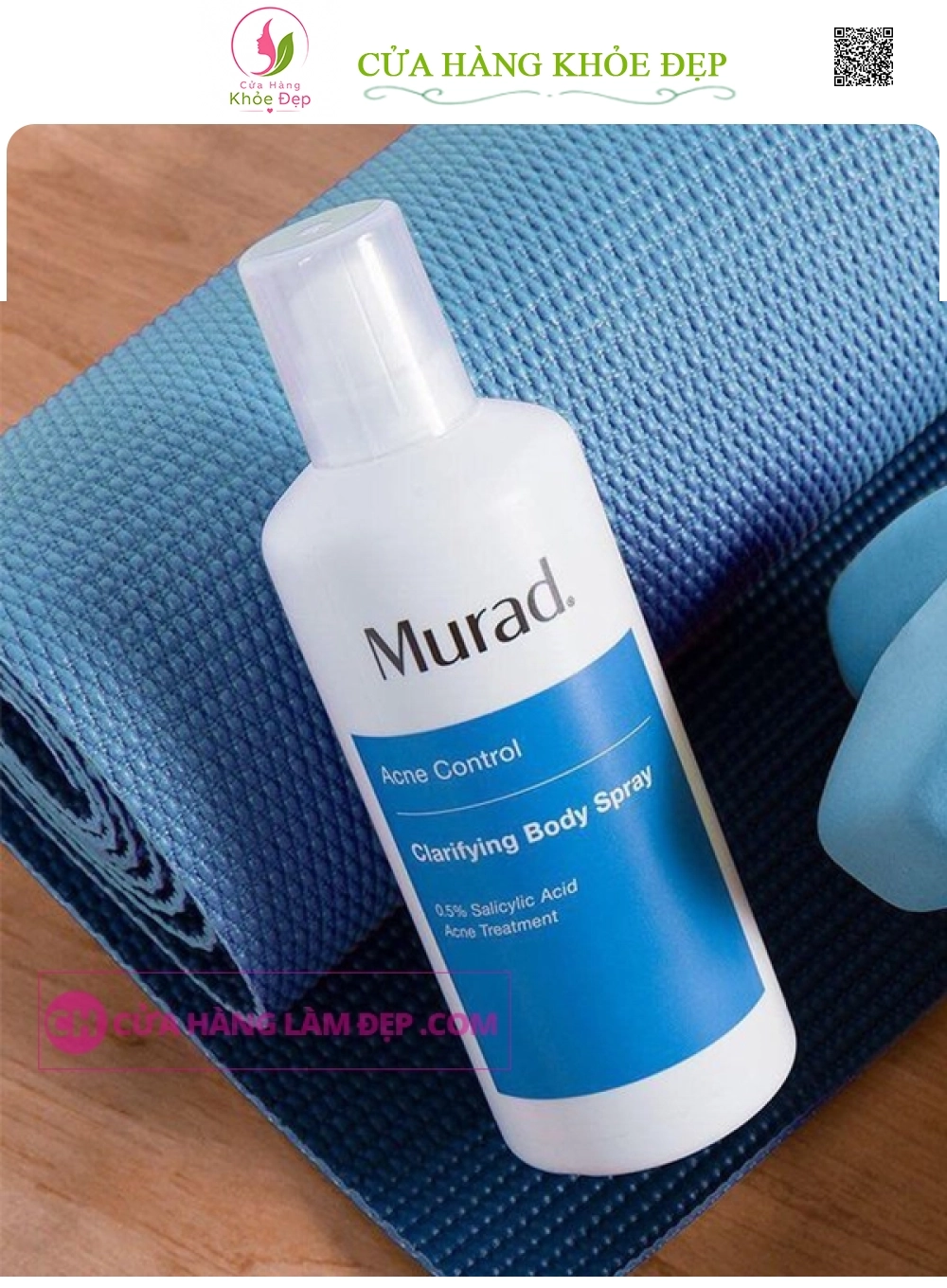 Chai Xịt Giảm Mụn Cơ Thể Và Vi Khuẩn Murad Clarifying Body Spray