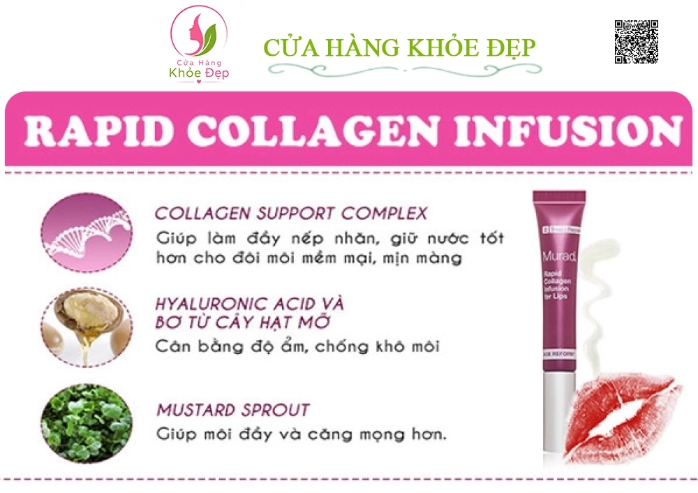 Serum dưỡng môi Collagen Murad Rapid Collagen Infusion For Lips