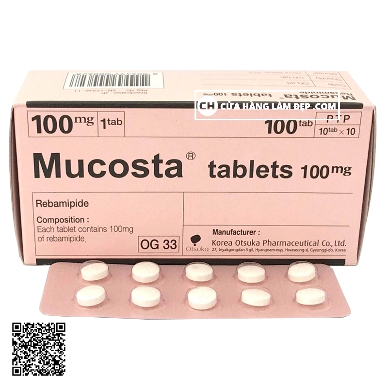 Viên Uống Ngăn Ngừa và Điều Trị Bệnh Dạ Dày Mucosta Tablets 100mg