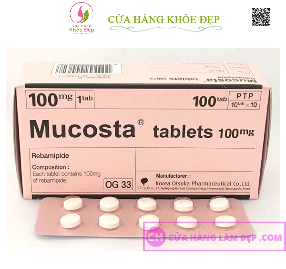 Viên Uống Ngăn Ngừa và Điều Trị Bệnh Dạ Dày Mucosta Tablets 100mg