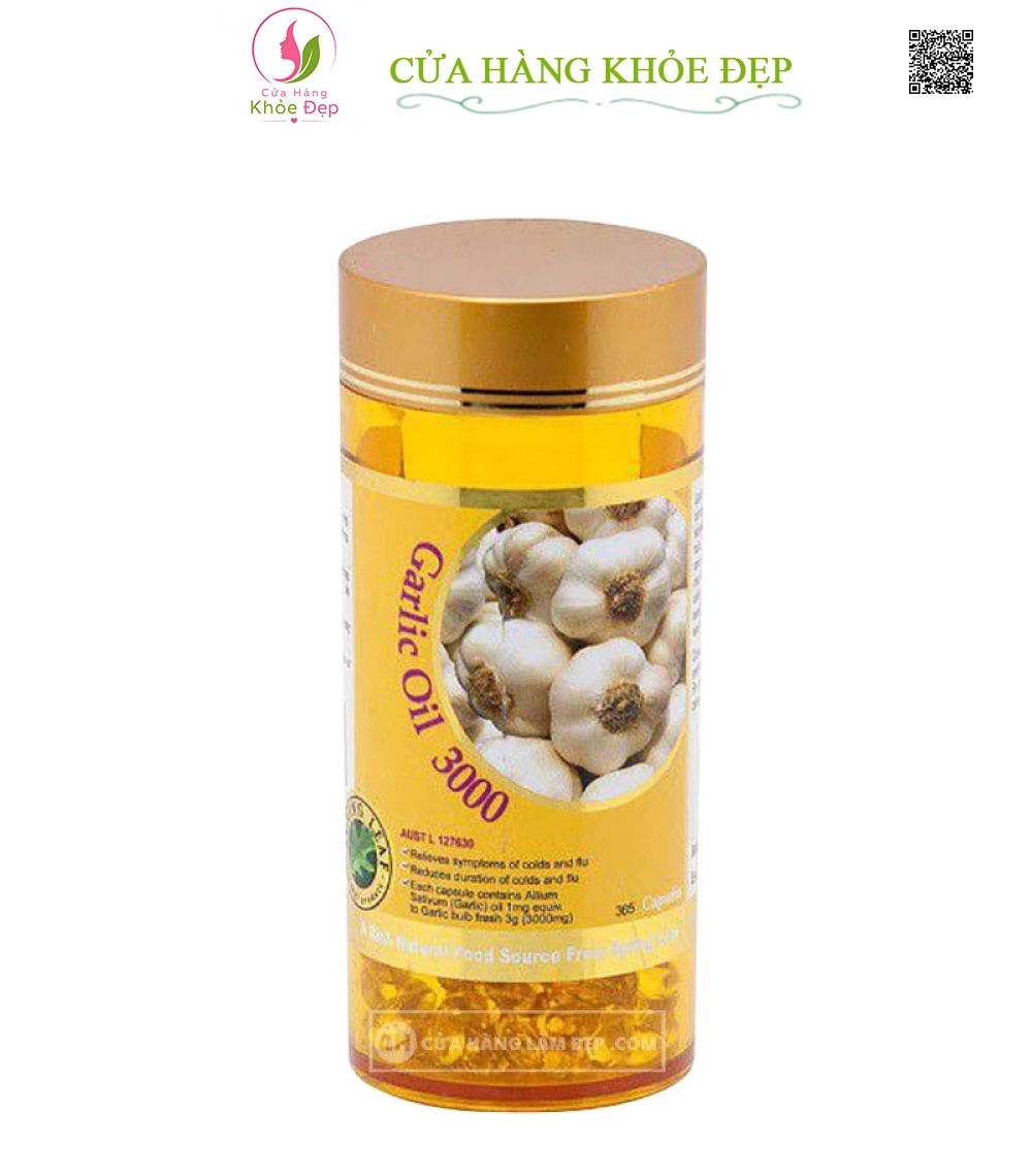 Viên Uống Tinh Dầu Tỏi Garlic Oil 3000mg Spring Leaf
