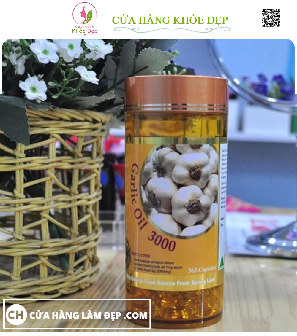 Viên Uống Tinh Dầu Tỏi Garlic Oil 3000mg Spring Leaf