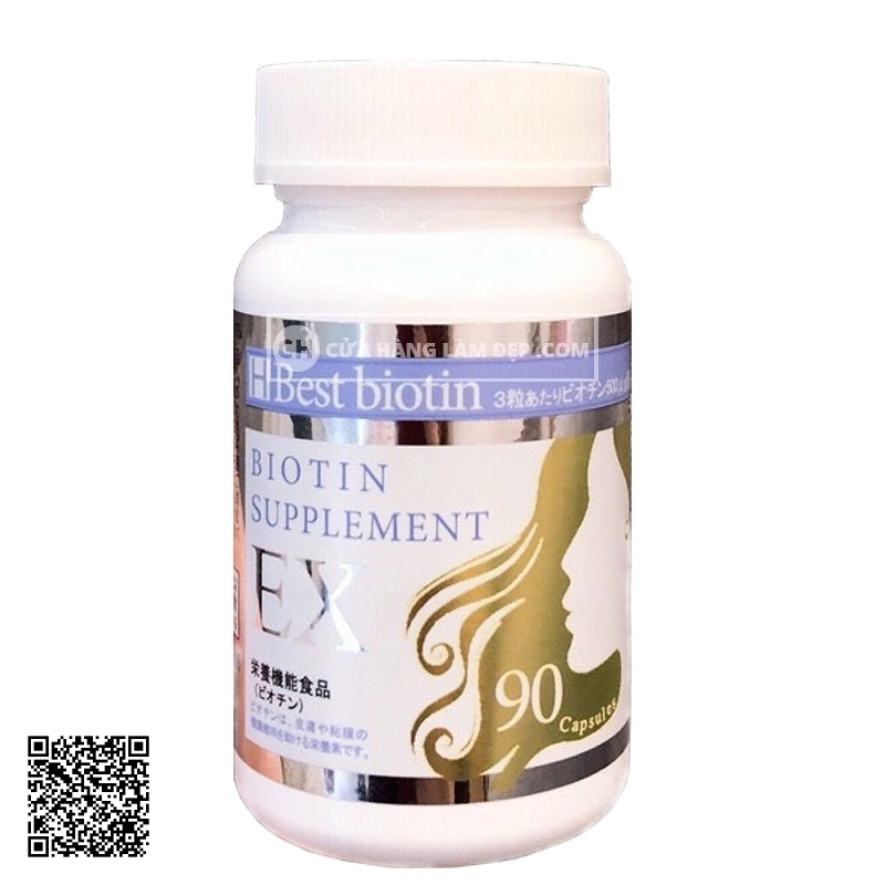 Viên Uống Mọc Tóc Best Biotin Supplement EX 90 Viên Nhật Bản