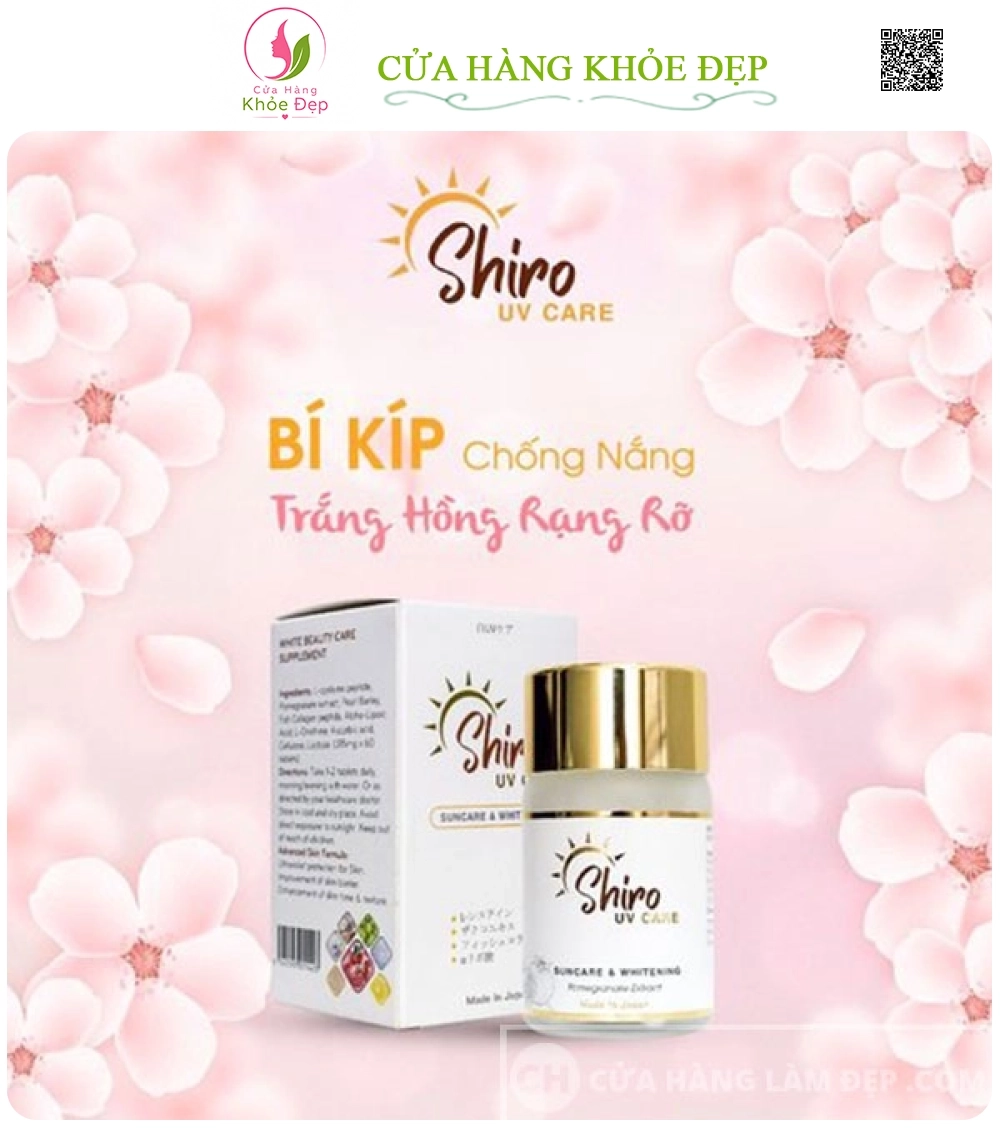 Viên Uống Trắng Da Chống Nắng Shiro UV Care Suncare Whitening