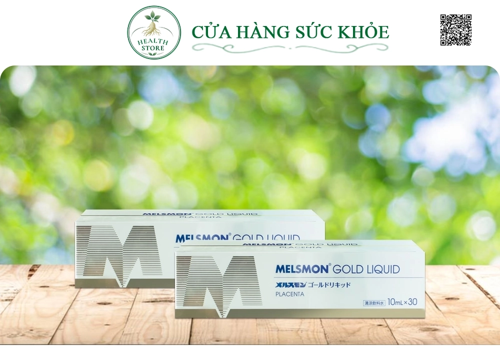 Nước uống nhau thai heo Melsmon Gold Liquid (Hộp 30 ống x 10ml)