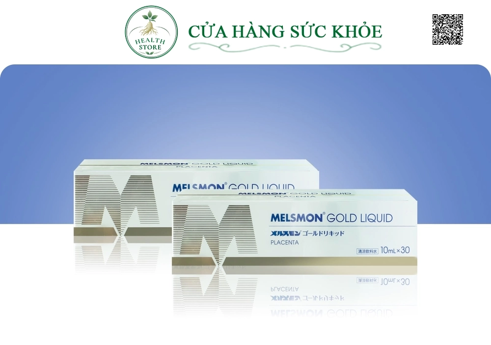 Nước uống nhau thai heo Melsmon Gold Liquid (Hộp 30 ống x 10ml)