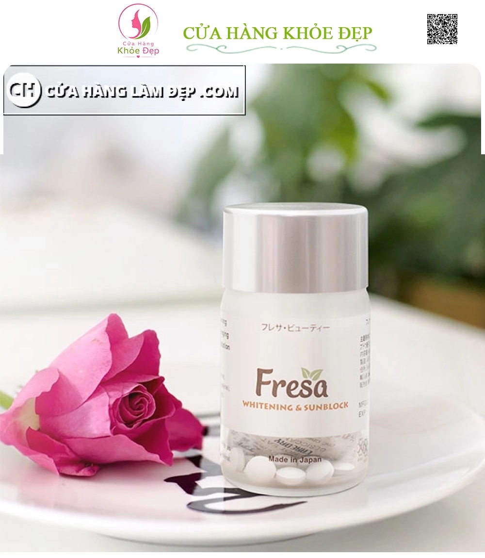 Viên Uống Trắng Da Chống Nắng Fresa Whitening & Sunblock
