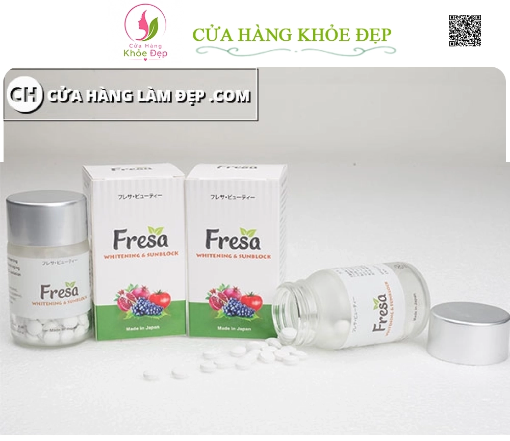 Viên Uống Trắng Da Chống Nắng Fresa Whitening & Sunblock