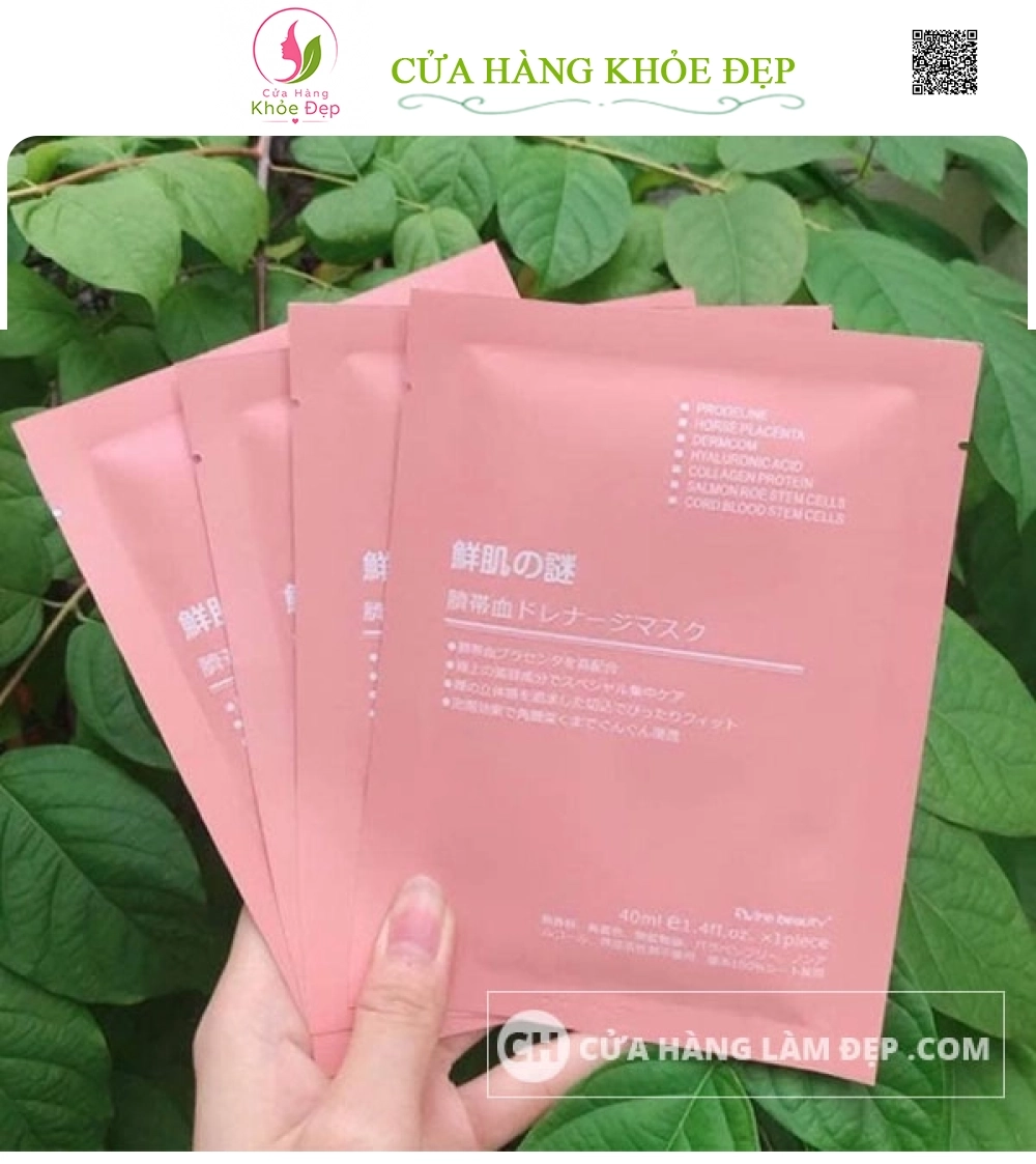 Mặt Nạ Tinh Chất Tế Bào Nhau Thai Rwine Beauty Steam Cell Placenta Mask Nhật Bản