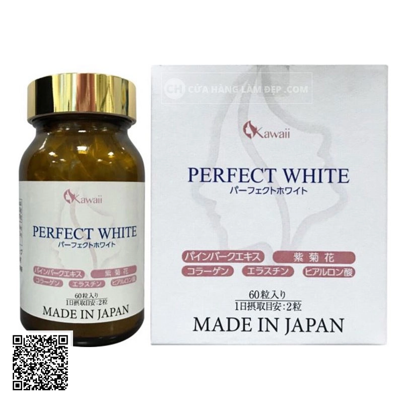 Viên Uống Làm Trắng Da, Hỗ Trợ Ngừa Lão Hóa Perfect White Nhật Bản