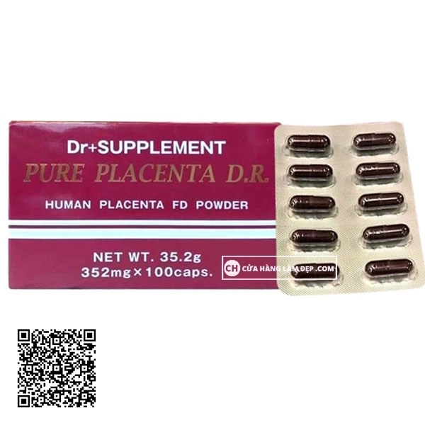 Viên Uống Tế Bào Pure Placenta D.R Dr+Supplement Nhật Bản (100 Viên X 352 Mg)