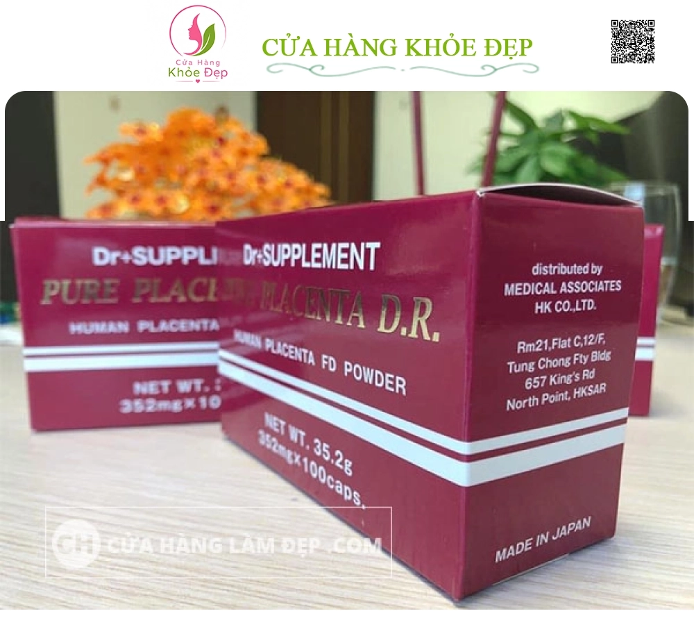 Viên Uống Tinh Chất Tế Bào Pure Placenta D.R (100 Viên X 352 Mg) Nhật Bản