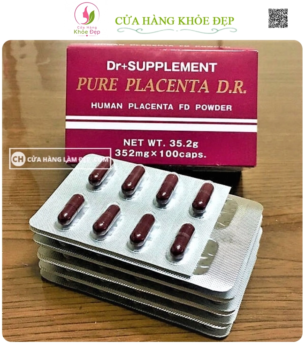 Viên Uống Tinh Chất Tế Bào Pure Placenta D.R (100 Viên X 352 Mg) Nhật Bản