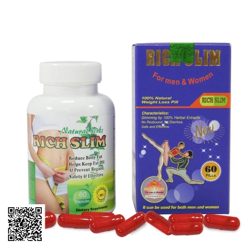Viên Uống Giảm Cân RICH SLIM USA  Mỹ 60 Viên
