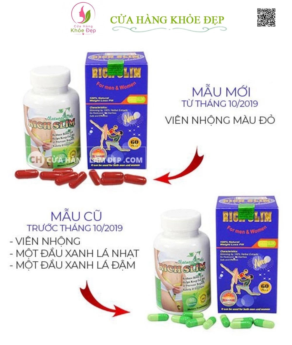 Viên Uống Rich Slim USA Mẫu Mới 2019