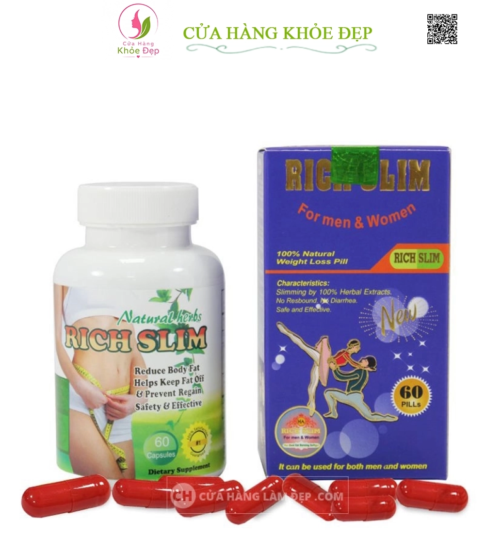 Viên Uống Rich Slim USA Mẫu Mới 2019
