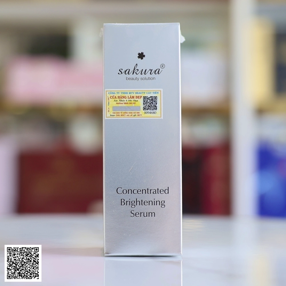 Serum Dưỡng Da Trắng Sáng, Giảm Các Dấu Hiệu Lão Hóa Sakura Concentrated Brightening Serum Từ Nhật Bản