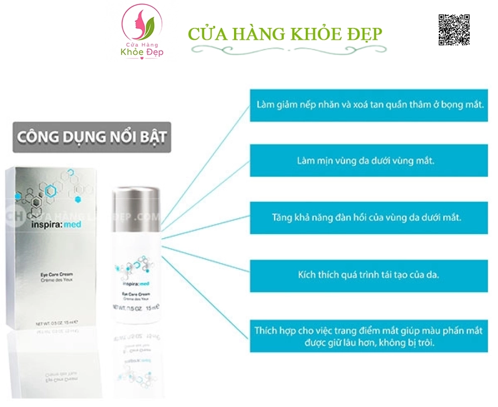Kem Xóa Thâm Quầng Mắt Inspira Eye Care Cream 15ml