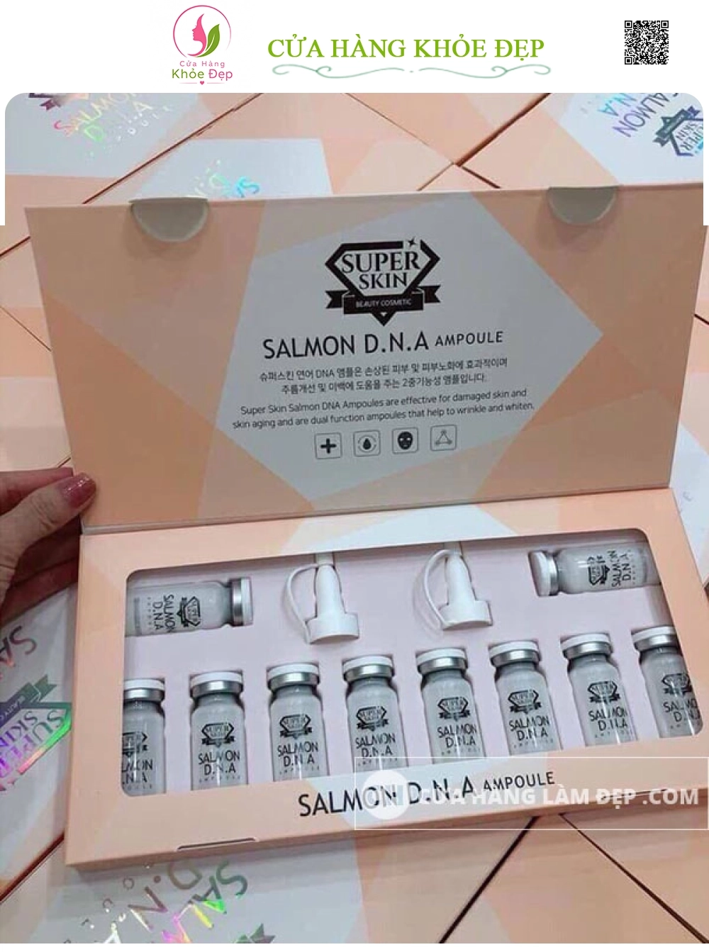 Tinh Chất Tế Bào Cá Hồi Super Skin Salmon DNA Ampoule Hàn Quốc
