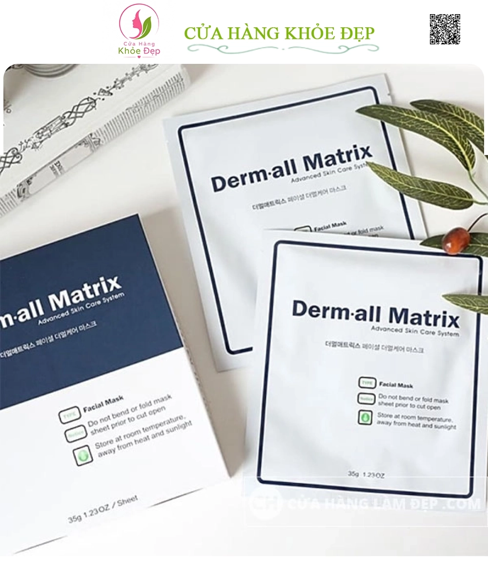 Mặt Nạ Trắng Da Hỗ Trợ Ngừa Lão Hóa Derm-All Matrix Mask Hàn Quốc