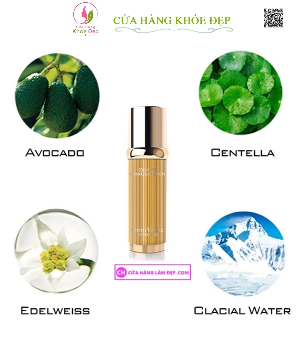 Lotion Hoa Nhung Tuyết Vento Vivere Edelweiss Omnipotent 50mL Thụy Sỹ