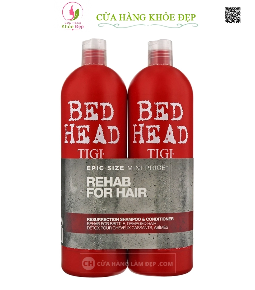 Bộ Dầu Gội Xả Phục Hồi Hư Tổn Số 3 Tigi Bed Head