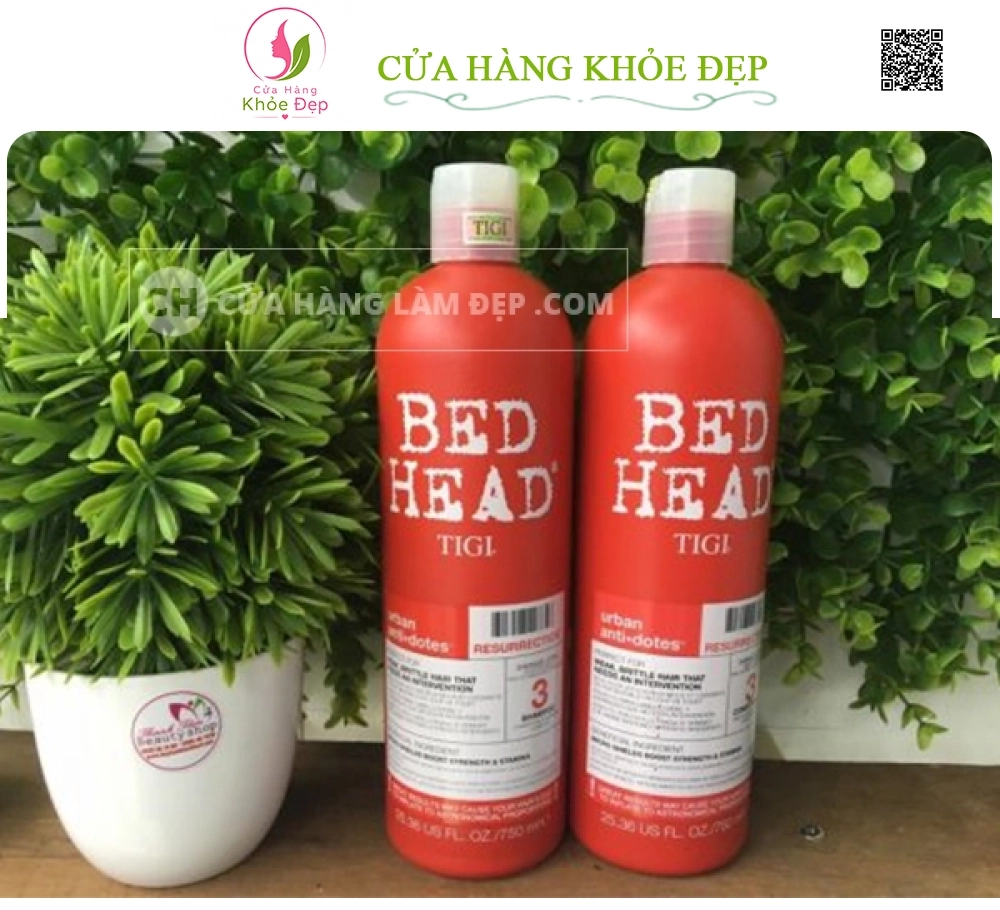Bộ Dầu Gội Xả Phục Hồi Hư Tổn Số 3 Tigi Bed Head