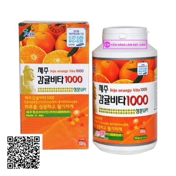 Viên Ngậm Vitamin C Jeju Orange 500g Hàn Quốc ( Mẫu Mới 2021)