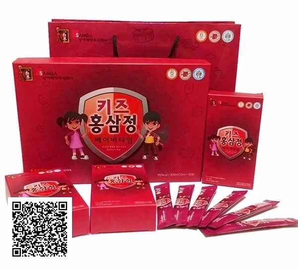 Nước Hồng Sâm Sanga Baby Giúp Trẻ Tăng Sức Đề Kháng Hộp 30 Gói Hàn Quốc