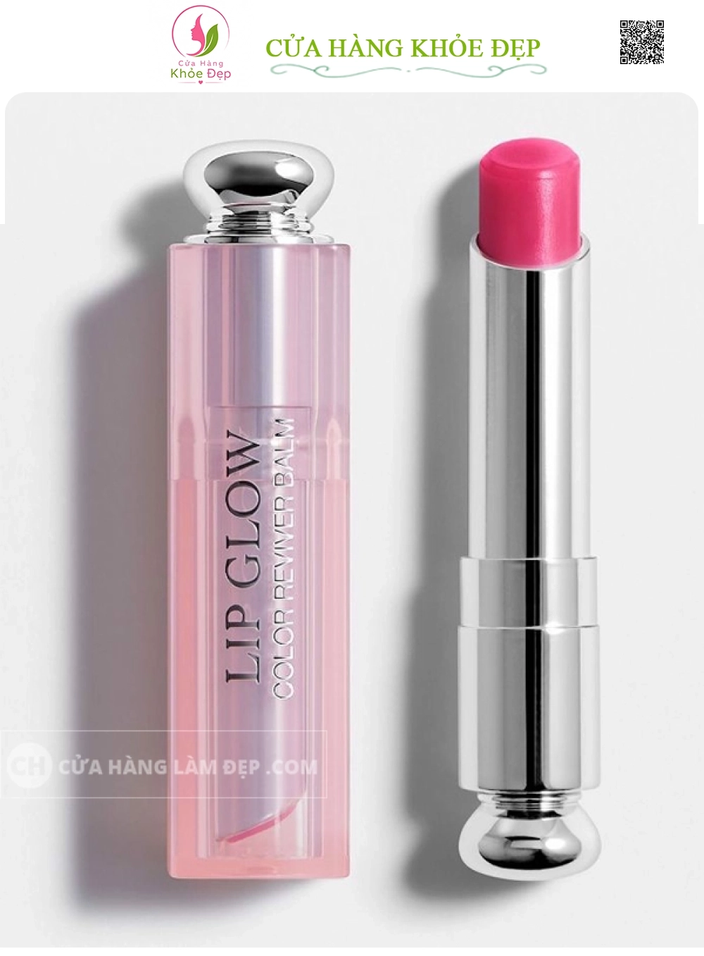 Son Dưỡng Dior Addict Lip Glow 007 Raspberry Màu Hồng Tím