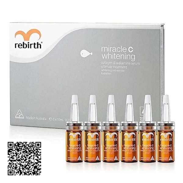 Bộ 6 Ống Serum Tế Bào Dưỡng Trắng Da Rebirth Miracle C Whitening - RM12