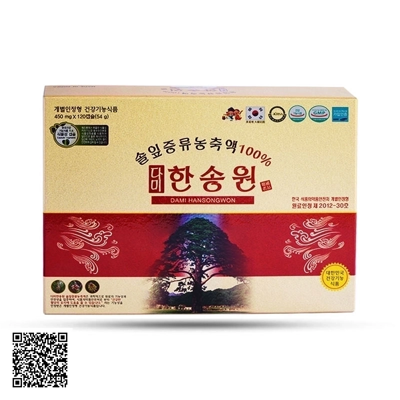 Viên Uống Tinh Dầu Thông Đỏ Dami Hansongwon Hàn Quốc 120 Viên