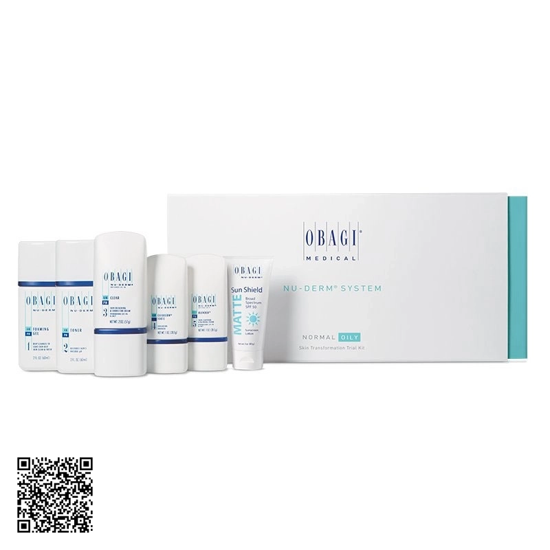 Set Mờ Nám Mini Cho Da Dầu Obagi Nu-Derm Travel Kit Normal-Oily Mỹ