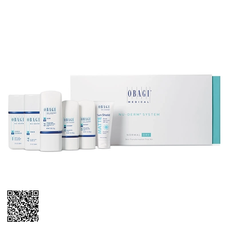 Set Mờ Nám Mini Cho Da Khô Obagi Nu-Derm Travel Kit Normal-Dry Mỹ