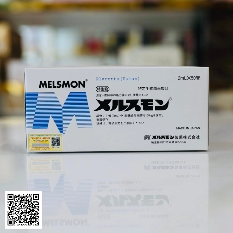 Melsmon Placenta Nhật Bản (Hộp 50 ống x 2ml)