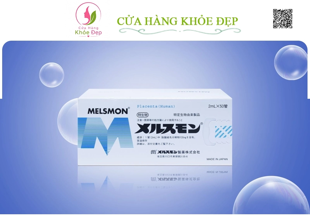 Tinh Chất Tế Bào nhau thai Melsmon Nhật Bản (Hộp 2ml x 50 ống)
