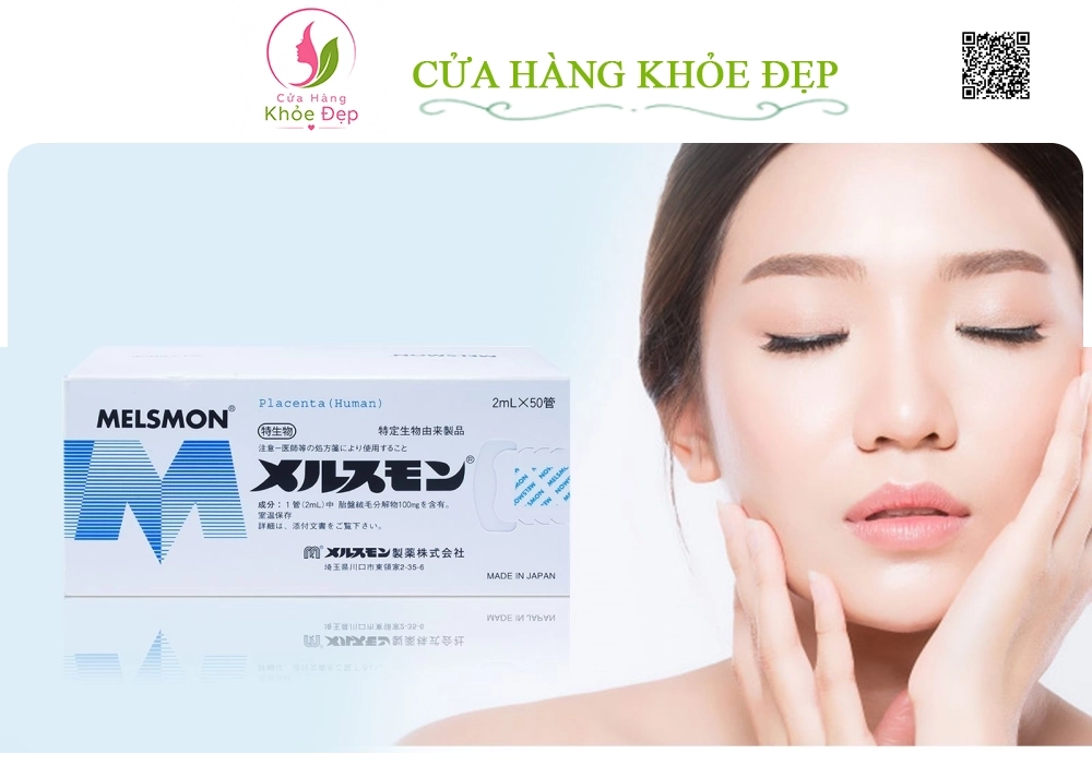 Tinh Chất Tế Bào nhau thai Melsmon Nhật Bản (Hộp 2ml x 50 ống)