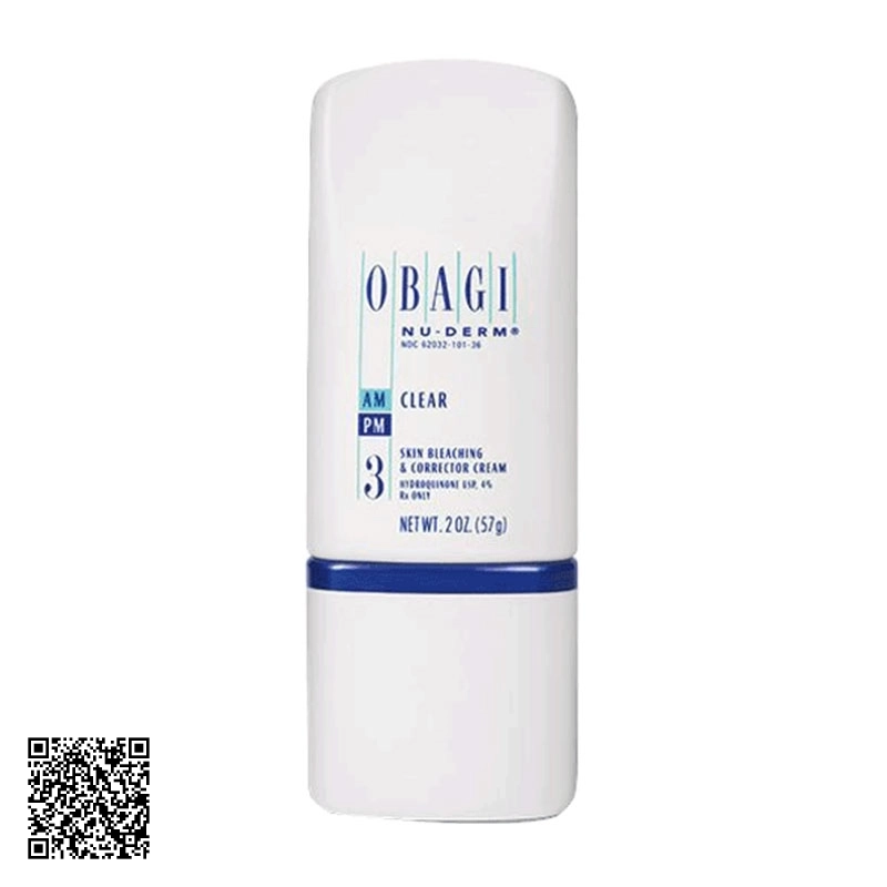 Kem Nu-Derm Clear 3 Obagi Mờ Nám Tàn Nhang Đồi Mồi 57gr Mỹ