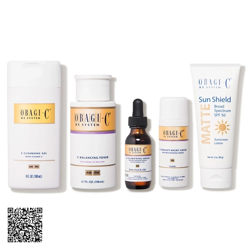 Bộ C-Rx System Normal To Oily Obagi Dưỡng Trắng Da Mờ Thâm Nám Cho Da Dầu Mỹ