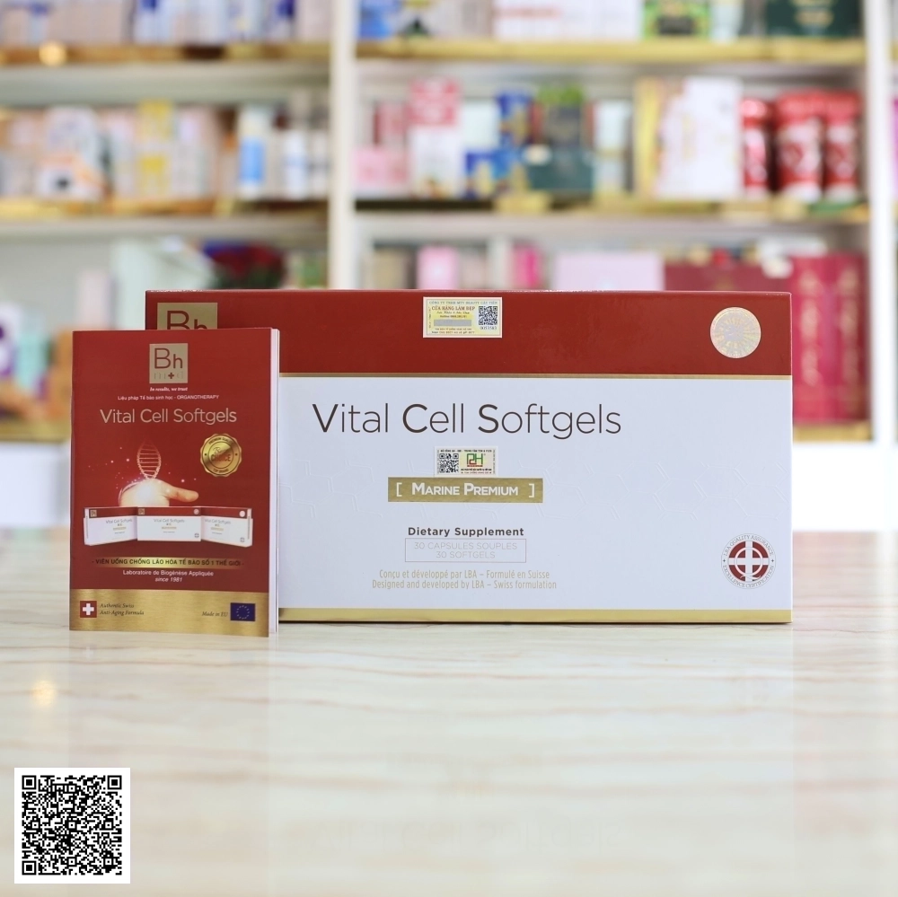 Vital Cell Softgels Marine Premium Bhmed Viên Uống Tế Bào Gốc Sinh Vật Đại Dương Thụy Sĩ Hộp 30 Viên