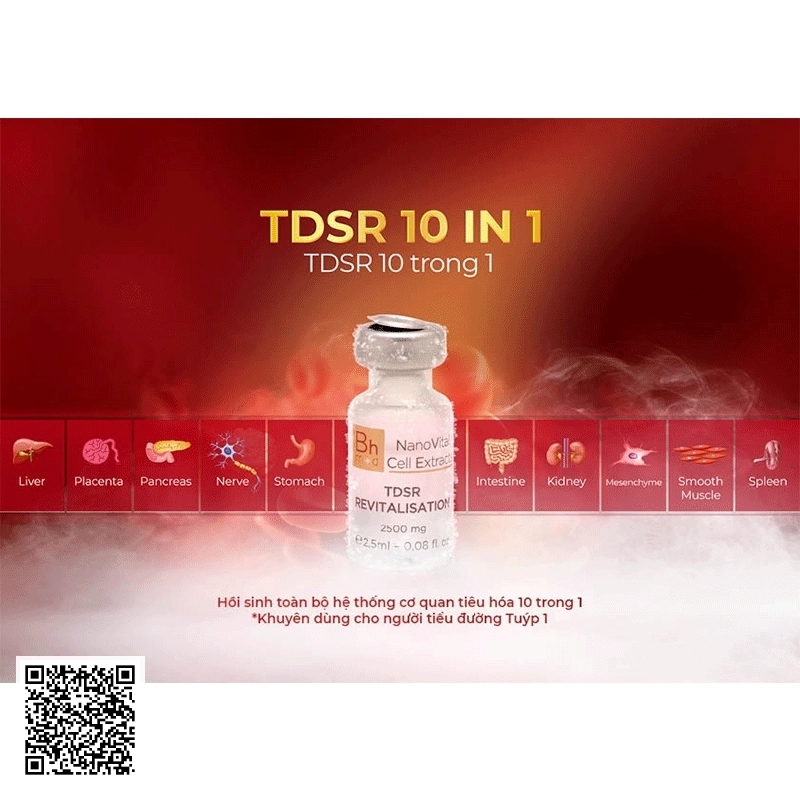 NanoVital Cell Extracts TDSR 10 IN 1 Bhm+d Thụy Sĩ 20 Ống