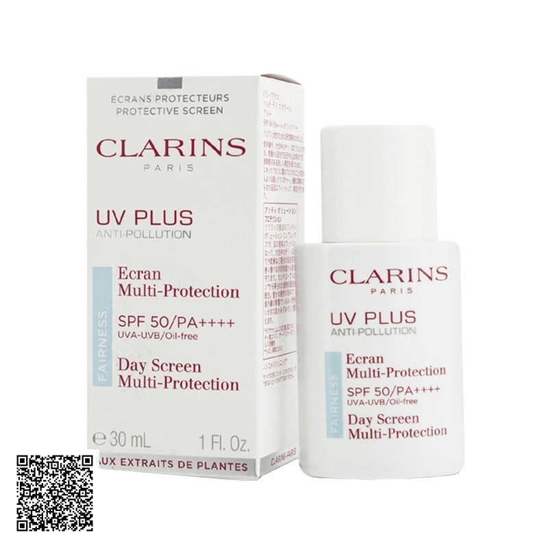Kem Chống Nắng Fairness Clarins UV Plus Anti-Pollution SPF50/PA++++ Cho Da Mụn Và Nhạy Cảm Pháp 30ml